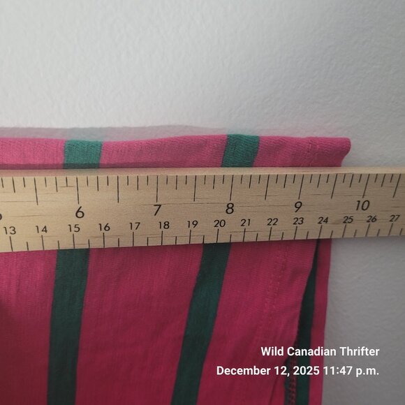 Guess L J Balvin Collab Pink Green Stripe Tee Yellow Collar Logo Shirt - Picture 6 of 7